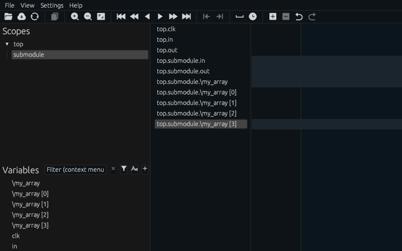 a screenshot of array-like signals in Surfer (current behavior)